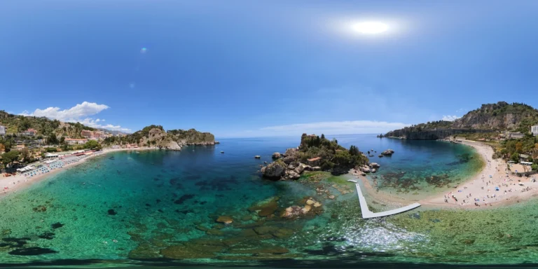 Virtual tour 360°: panorama di Isola Bella, Taormina — ADVPRO